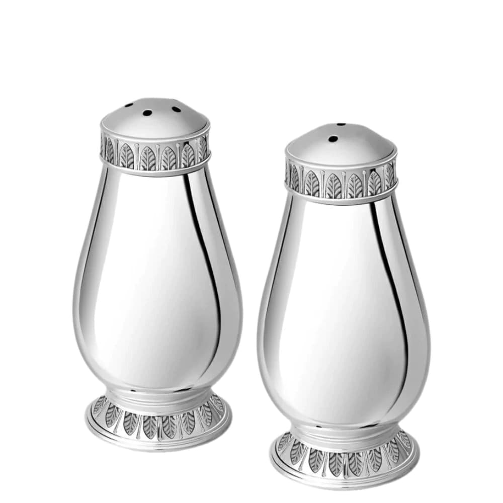 Saleiro e Pimenteiro de Prata Christofle Malmaison 7cm 2pçs
