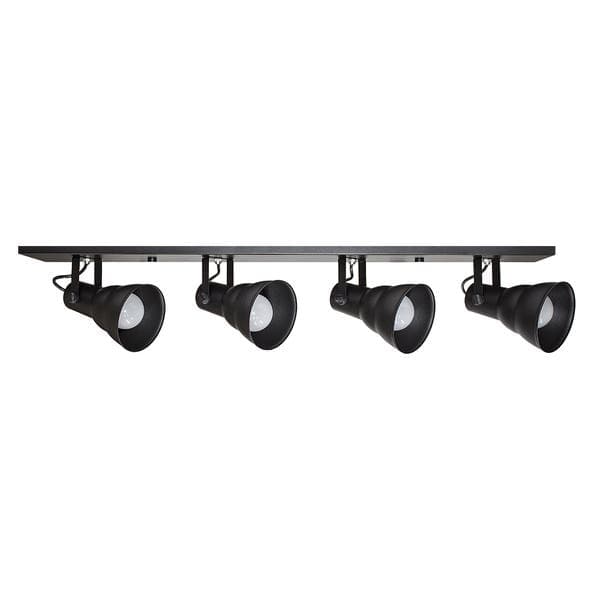 Spot de Sobrepor Retangular 4 Lâmpadas Hol Preto IP20 Taschibra