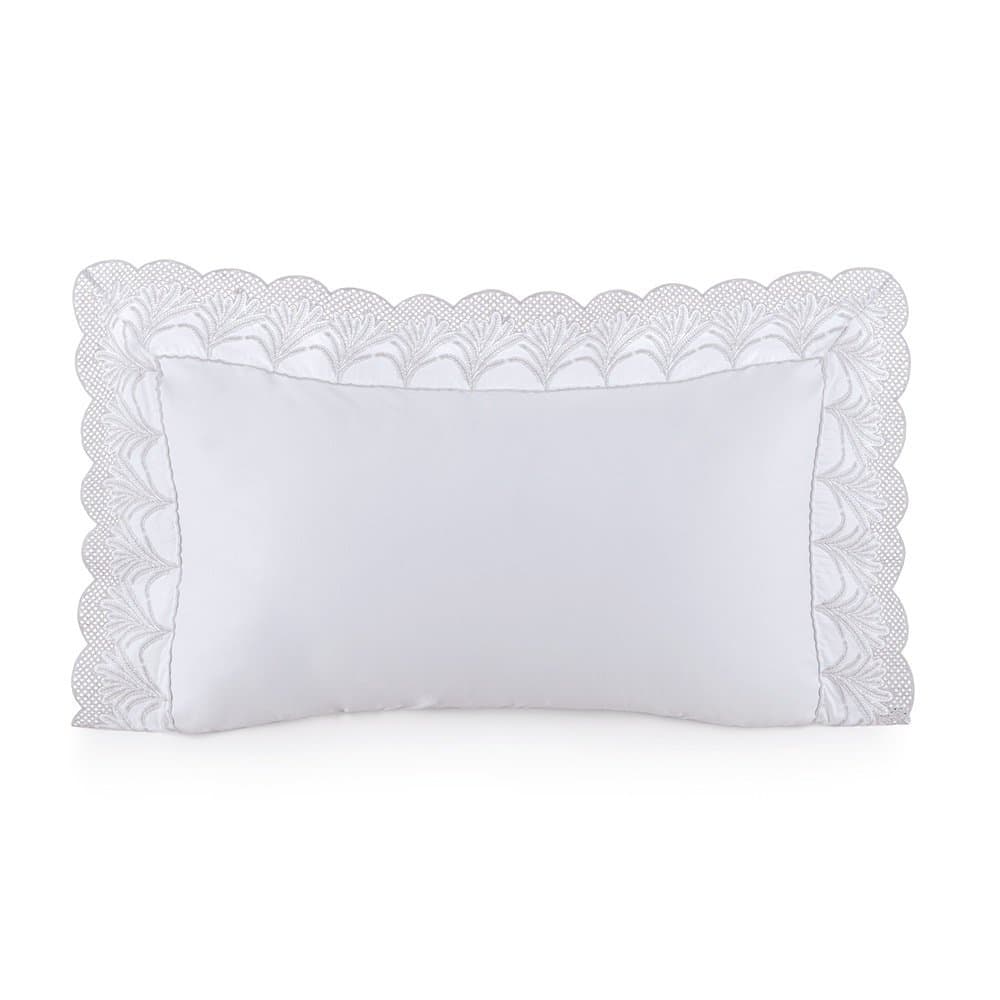 Super Fronha Palma 300 Fios Trussardi Branco e Platino 50cm x 90cm