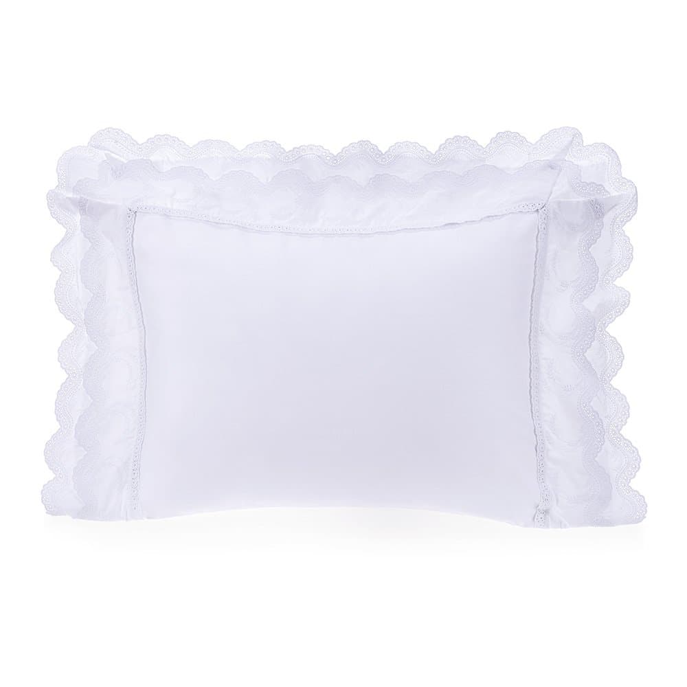 Super Fronha Romanza 300 Fios Trussardi Branco 50 x 90 cm
