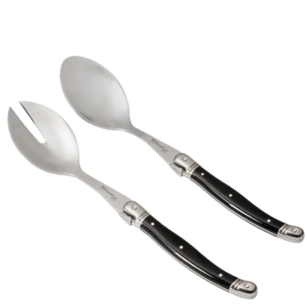 Talher para Salada de Aço Inox Laguiole Preto 2pçs