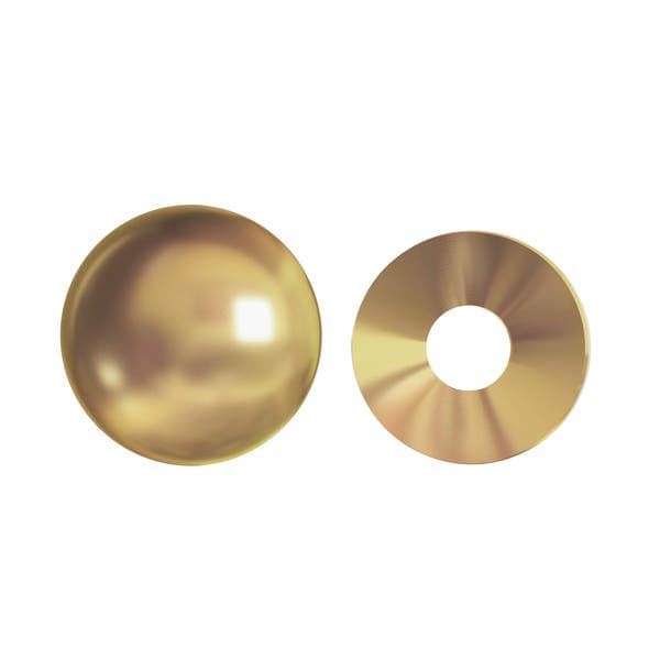 Tampa Redonda de Rosquear para Parafuso Latão Dourado VD44B Standers