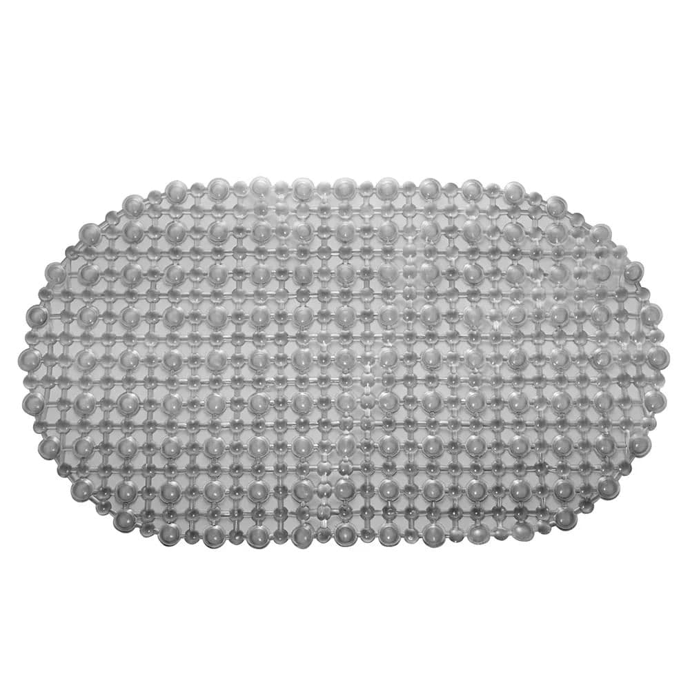 Tapete Box Oval 63x35cm Cinza - Lyor