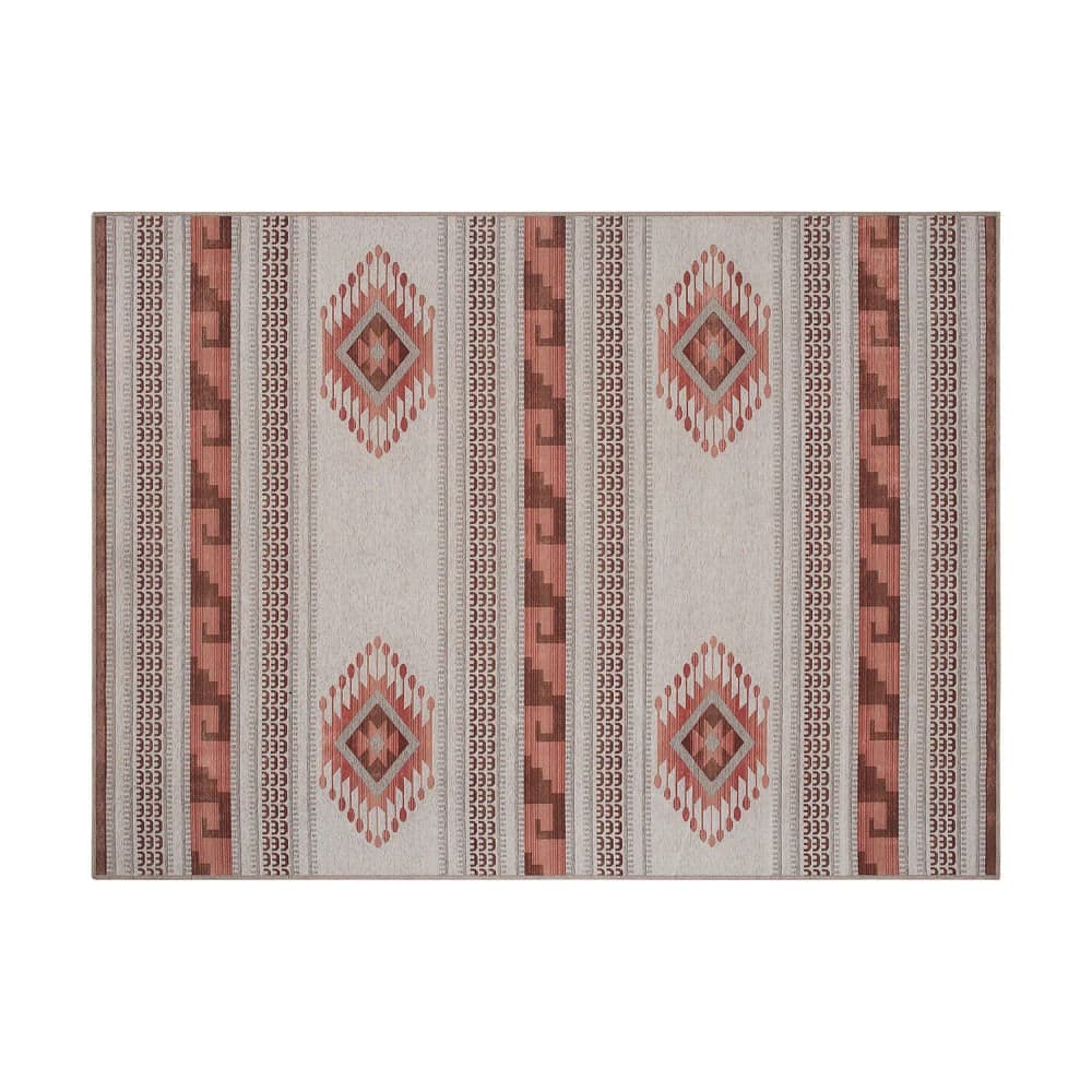 Tapete Funcional Asteca 50x80cm Taupe - Têxtil J. Serrano