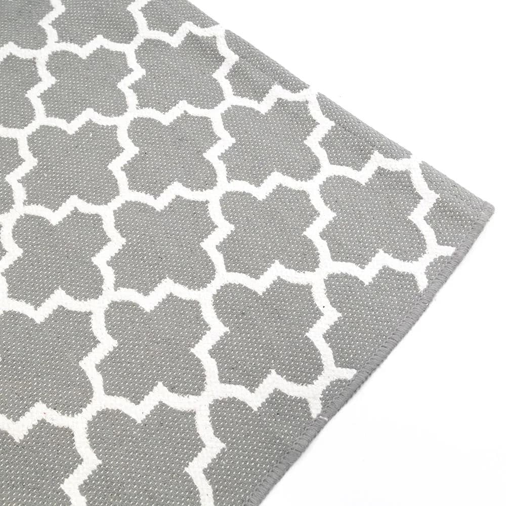 Tapete para Sala Jacquard Souk 200x250cm Cinza - Comoditá