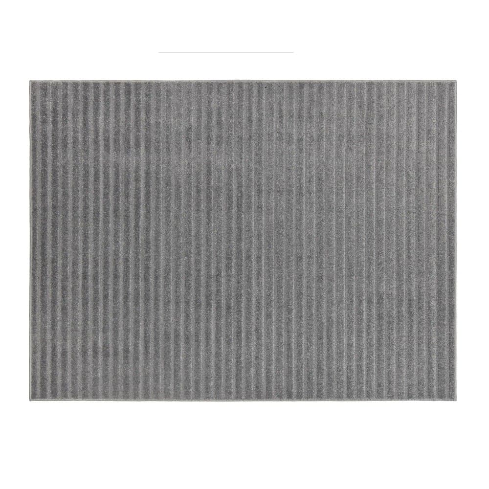 Tapete Realce Listras 50x100cm Cinza - Têxtil J. Serrano