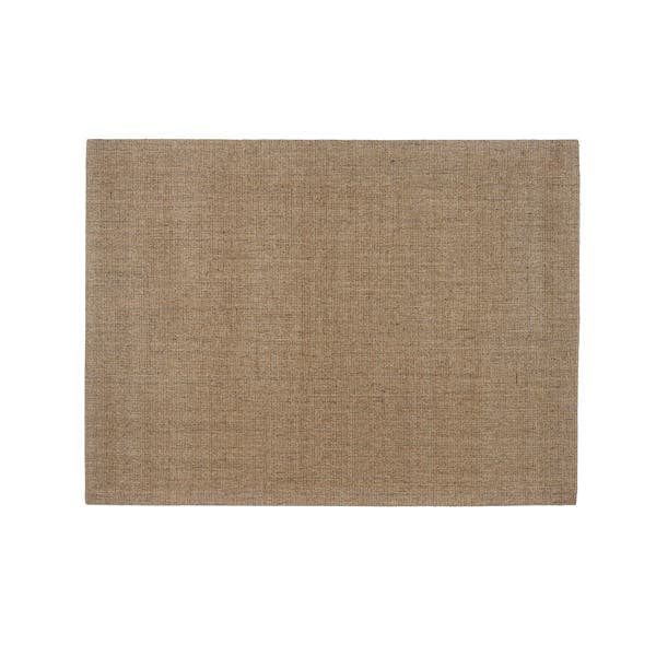 Tapete Sisal Retangular 3x4m Apaeb Liso Casual Bege e Marrom