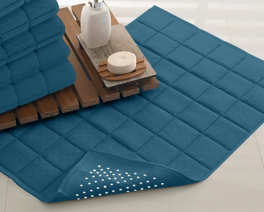 Tapete Teka Felpudo com Antiderrapante - 100% Algodão - Gramatura: 1200g/m²