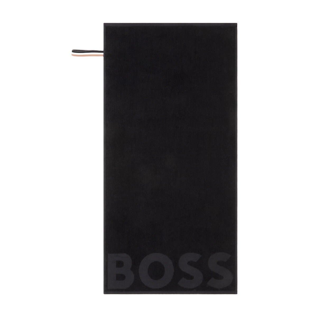 Toalha de Banho G Borderlogo Boss Home Preto 90 x 150 cm