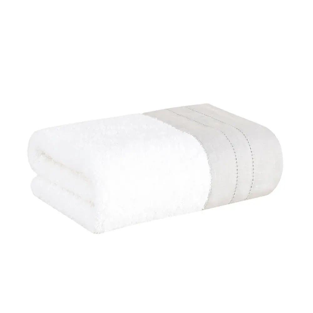 Toalha de Lavabo Linó Buddemeyer Luxus Branco/Prata Nuvem 30cm x 50cm