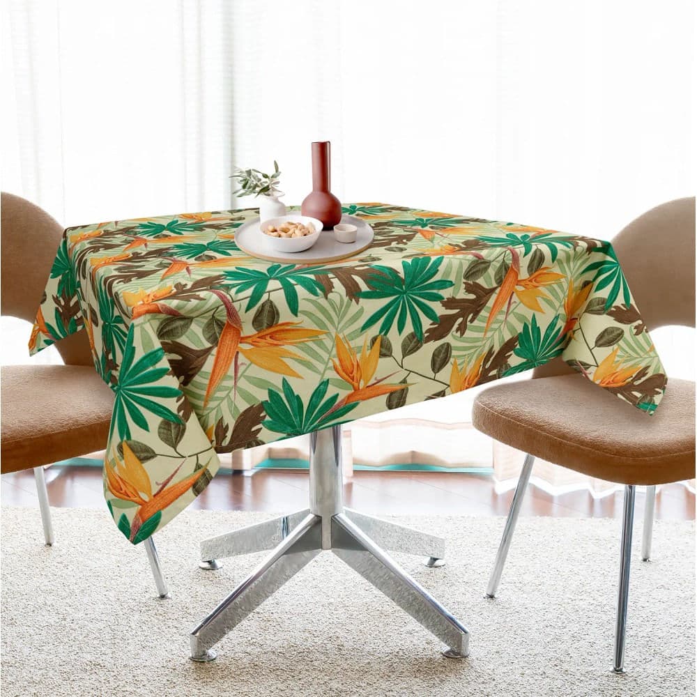 Toalha de Mesa Elegance 1,35x1,35m Amarelo Art Flower - Branyl