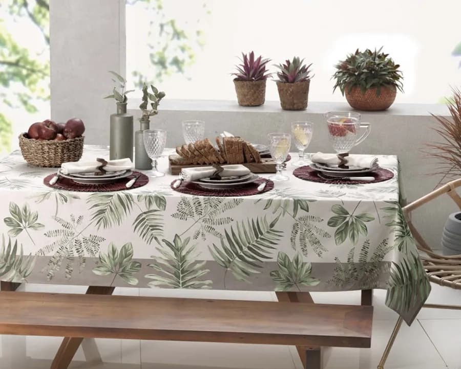 Toalha de Mesa Karsten Sempre Limpa Paisagismo - Retangular - 1.60x2.20m