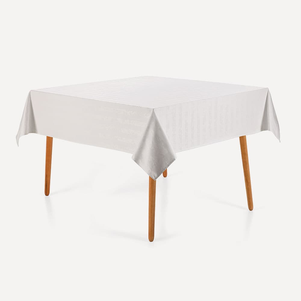 Toalha de Mesa Quadrada 8 Lugares Campestre Branco