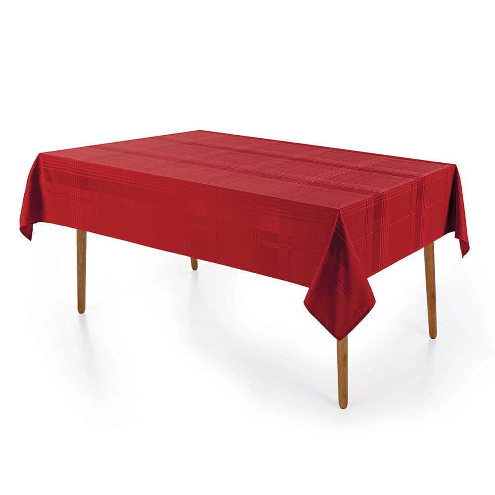 Toalha de Mesa Retangular 12 Lugares Jacquard Fragnani Vermelho