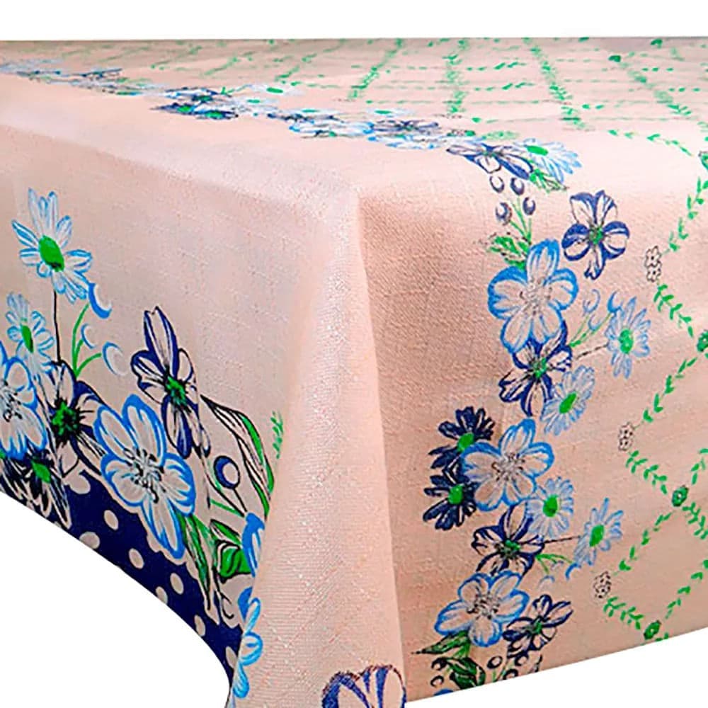 Toalha de Mesa Retangular 2x1,4m Azul - Bat