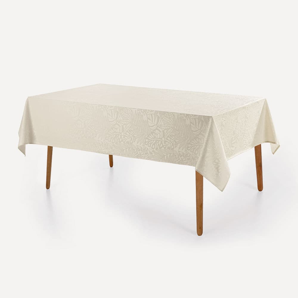 Toalha de Mesa Retangular 6 Lugares Essencia Cru