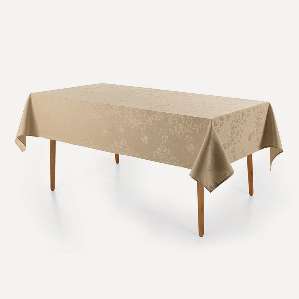 Toalha de Mesa Retangular 6 Lugares Roman Bege