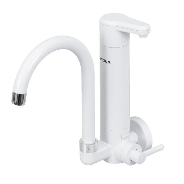 Torneira com Filtro de Parede para Cozinha com Bica Alta Branca Lagune Vitalité Viqua