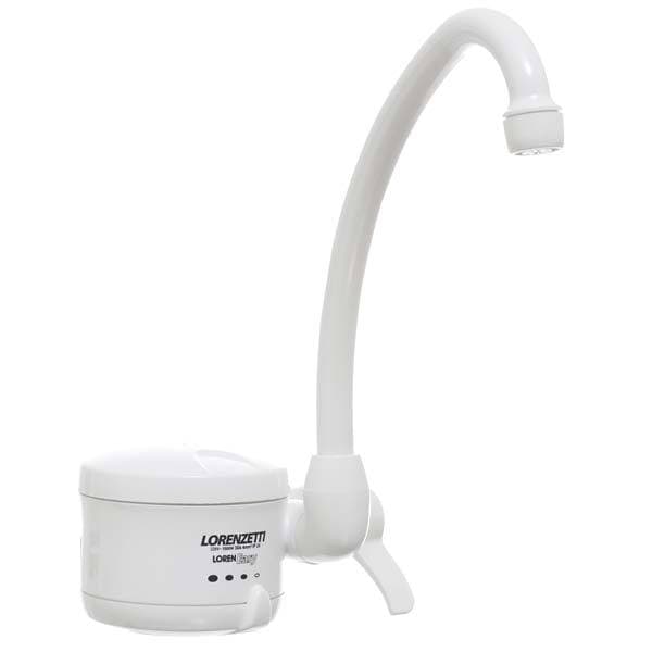 Torneira Elétrica de Parede para Cozinha com Bica Alta Branca 220V Easy Lorenzetti