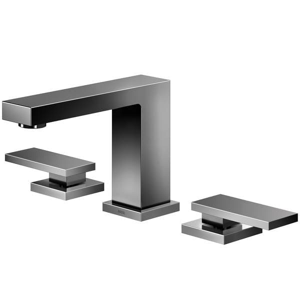 Torneira Misturador de Pia para Banheiro com Bica Alta Grafite Brilhante New Edge Docol