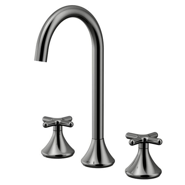 Torneira Misturador de Pia para Banheiro com Bica Média Grafite Brilhante Liss Docol