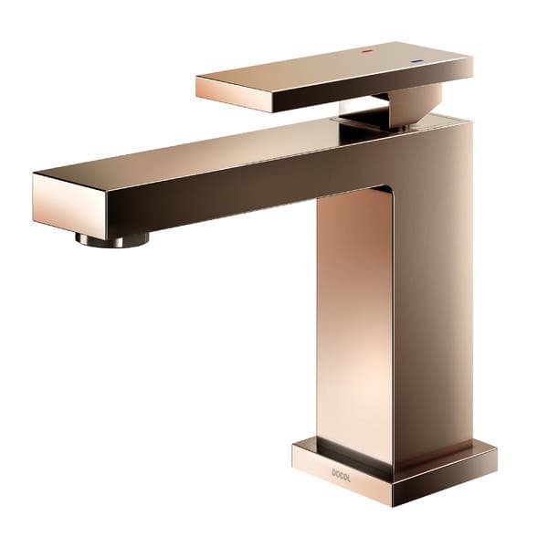 Torneira Monocomando de Pia para Banheiro com Bica Baixa Rose Gold New Edge Docol