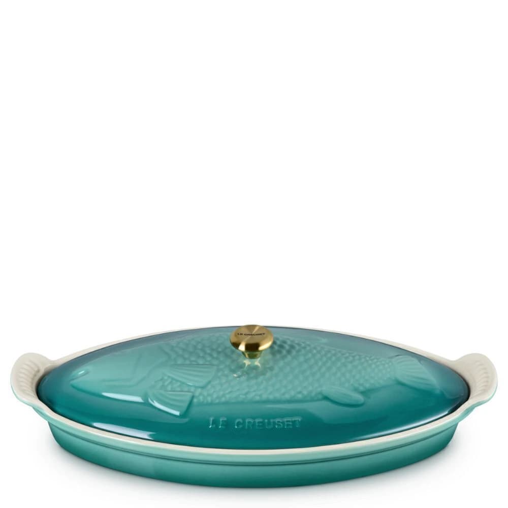 Travessa de Cerâmica para Peixe Le Creuset Heritage Bleu Riviera 34cm