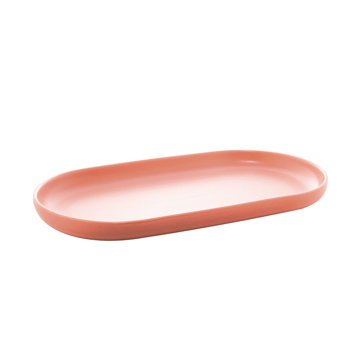 Travessa Oval Porcelana Nórdica Bon Gourmet Rosa