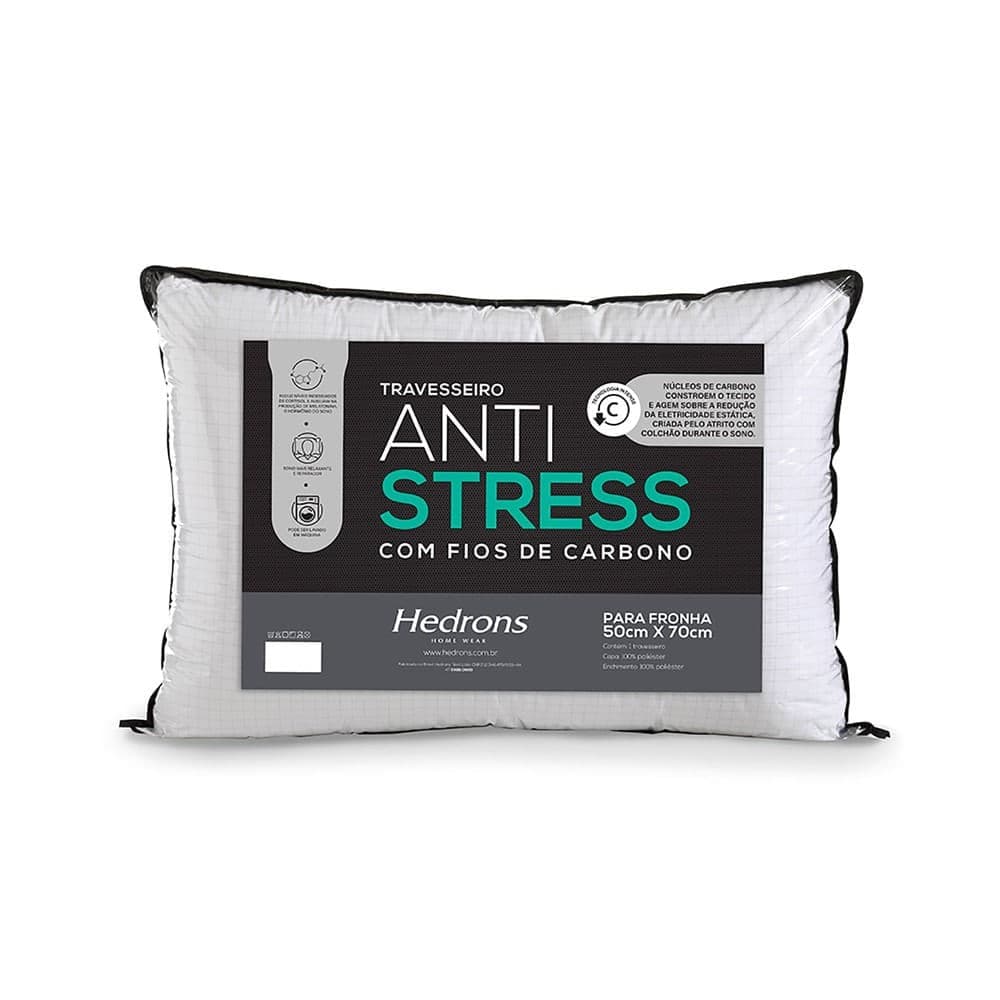 Travesseiro Antistress 50x70 Branco - Hedrons