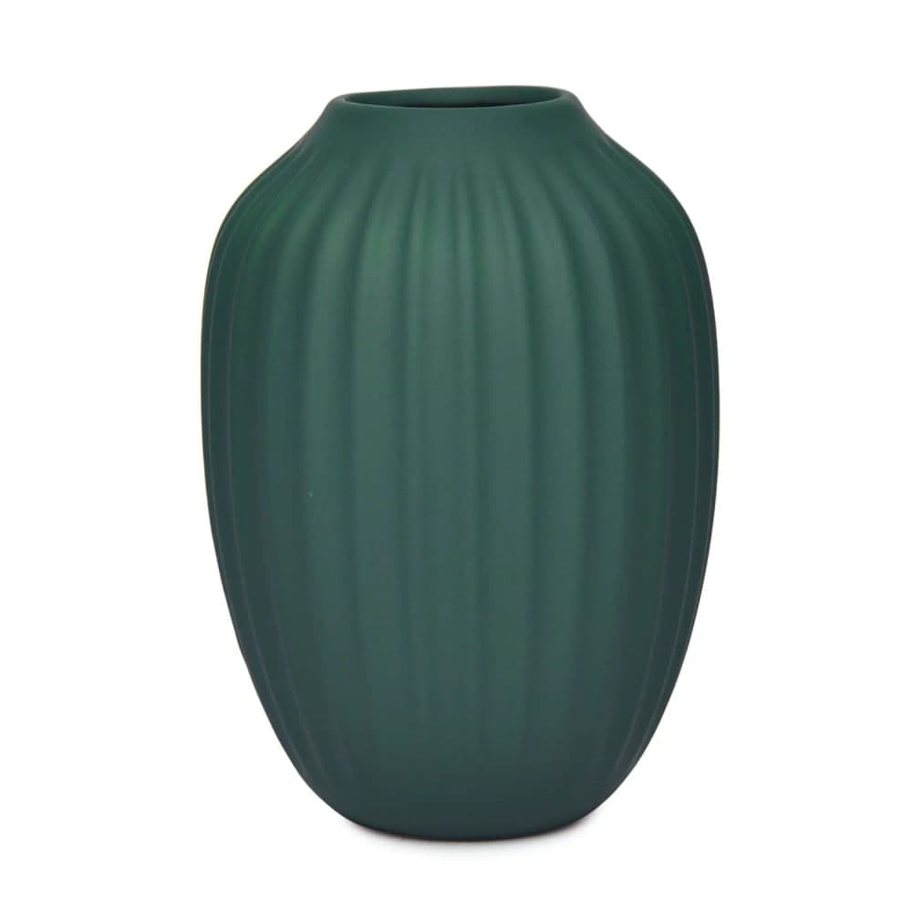 Vaso de Cerâmica Verde Musgo 23,5x16,5x16,5cm - Hub.me