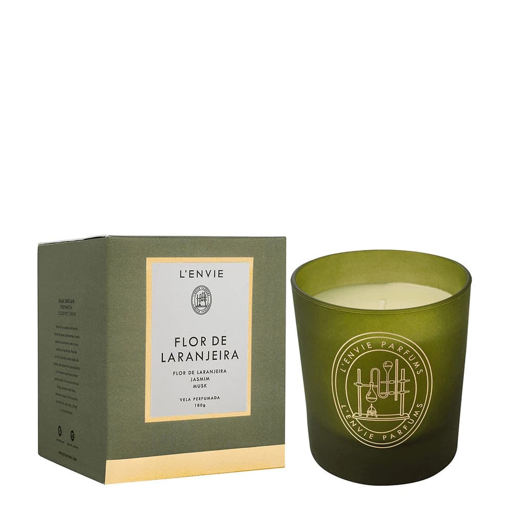 Vela Aromática Lenvie Elementos Flor de Laranjeira 210g