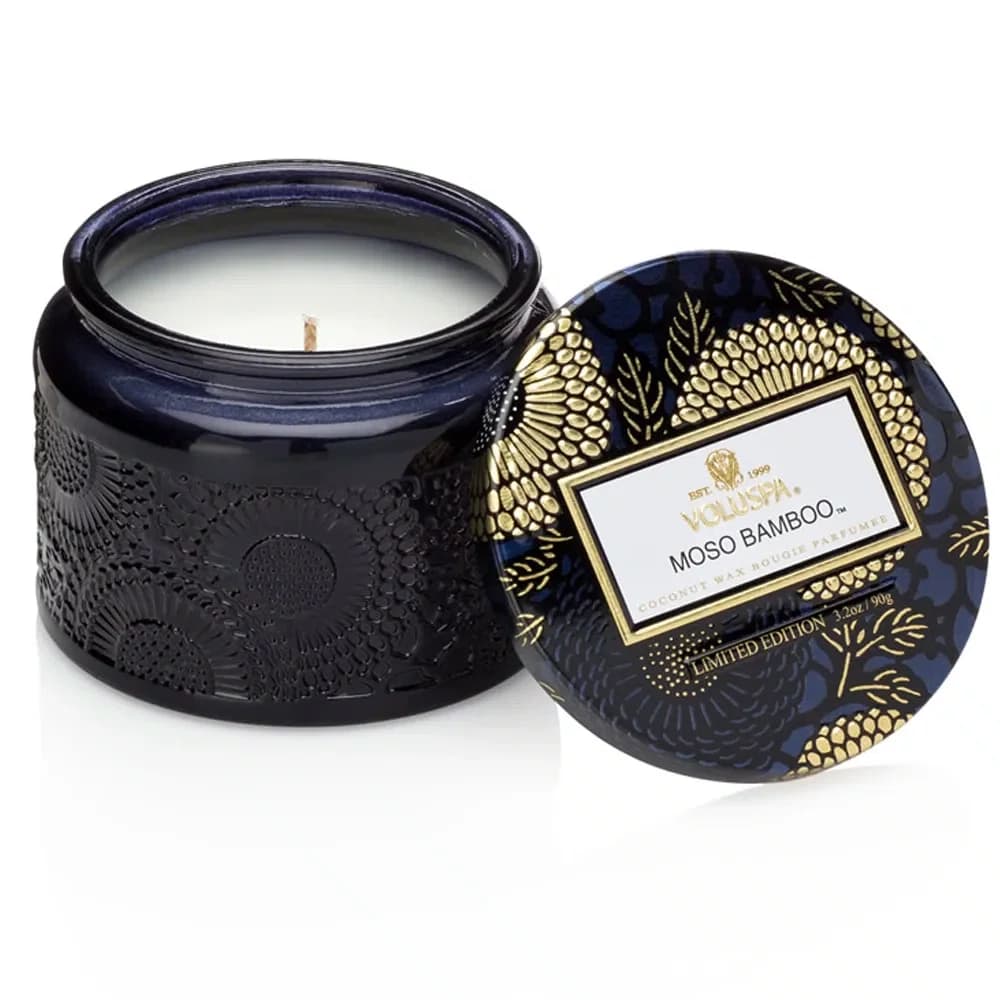 Vela Pote Vidro P 25h Relevo Moso Bamboo - Voluspa