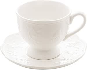 Xícara de Chá Porcelana New Bone Butterfly Flower - Lyor